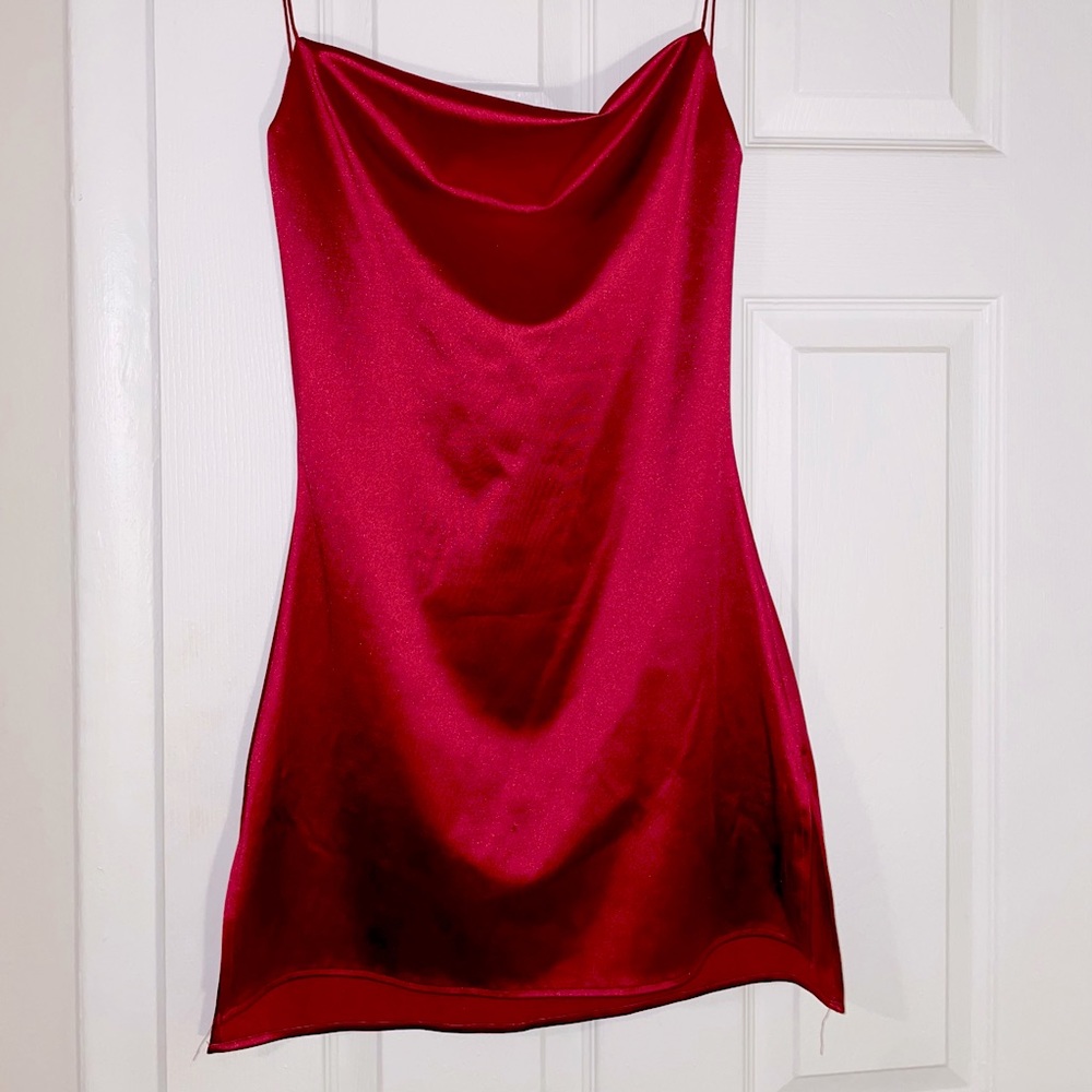 Silky Red Dress